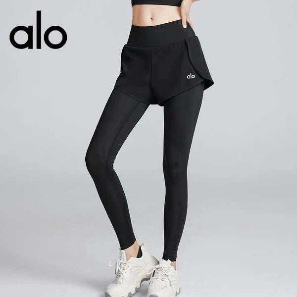 a|o Fake Two-Piece High-Bounce Abdominal Tuck Yoga Pants