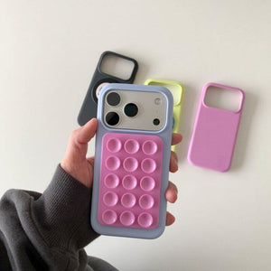 Double-sided silicone suction cup phone case holder high-value anti-drop three-dimensional suitable for Apple 17 female 2026 new model.