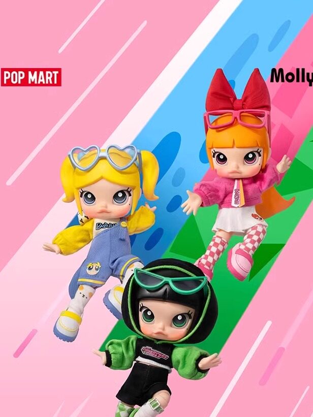 POPMART Genuine MOLLY Powerpuff Girls Series Action Figure BJD Blind Box Ornament
