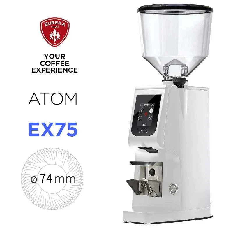 مطحنة قهوة Eureka Atom EX75 بتروس 74mm احترافية.