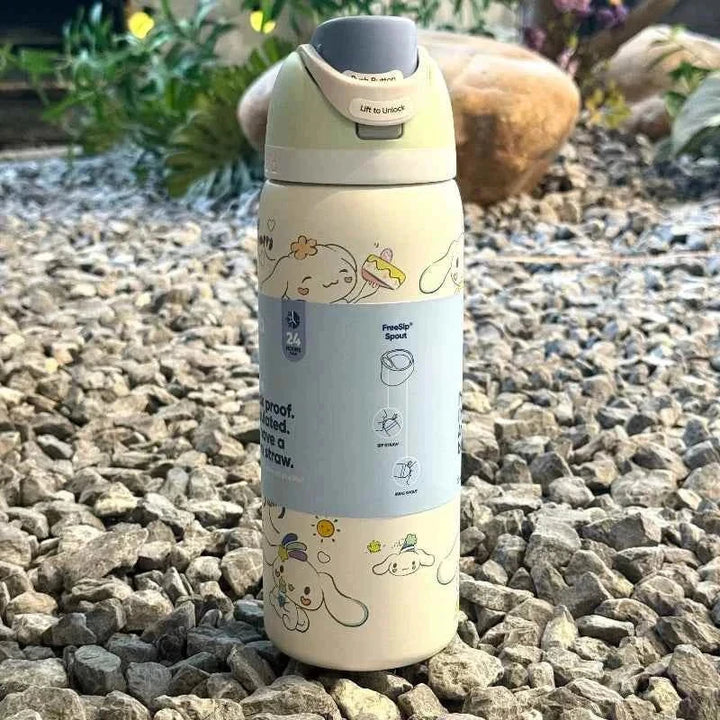 Owala FreeSip Cute Edition leak-proof water bottle with dual spout and adorable character design