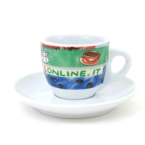 طقم أكواب قهوة Espresso برسومات فنية مميزة من البورسلين.