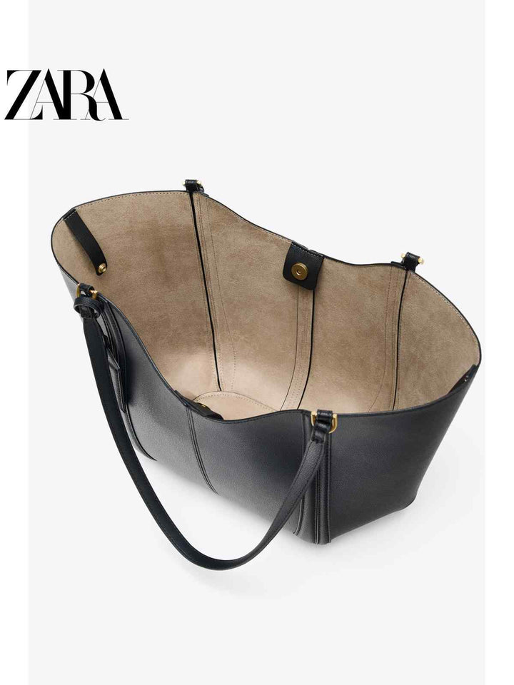 ZARA2025 Autumn New Women's Bag Large Capacity One Shoulder Shopping Tote Bag 6042612 800
