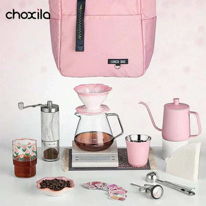 طقم تحضير القهوة المختصة Coffee Set بتصميم وردي مميز.