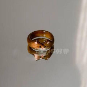 طقم خواتم Cat بتصميم قطط كيوت ورسومات متنوعة.