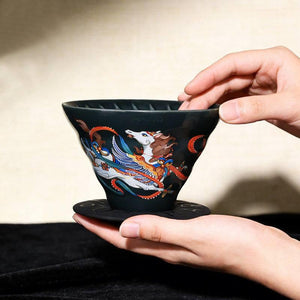 قمع تقطير Hario V60 سيراميك إصدار خاص - أسود.