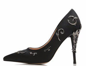 حذاء نسائي High Heels بتصميم أغصان معدنية فاخرة ومتعدد الألوان.