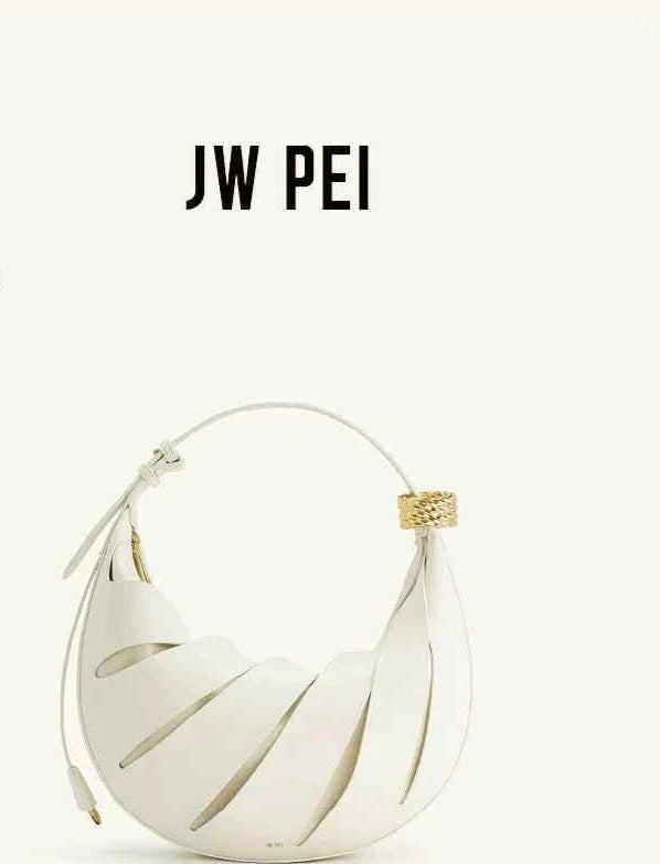 حقيبة JW PEI بسعة كبيرة للنساء بتصميم جديد قطع انسيابي أبيض أنيق للحمل اليومي
