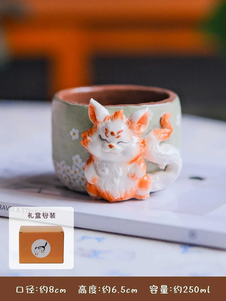 كوب قهوة يدوي من Yifang بتصميم فني ثلاثي الأبعاد وعصري، سعة 250 مل، مناسب للشاي والقهوة والديكور المنزلي