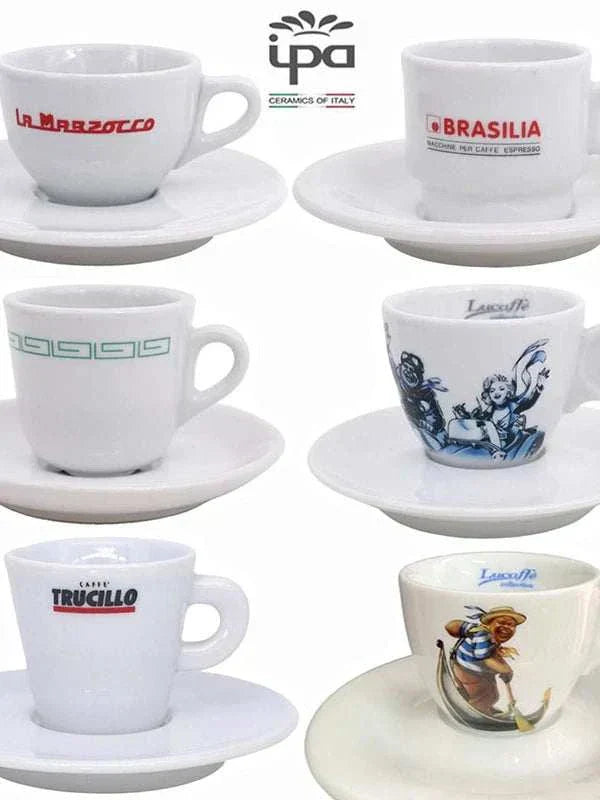 Lamarzoco concentrated and cap cups imported from Italy, IPA version of hot mom double red label coffee cups and multiple brands.