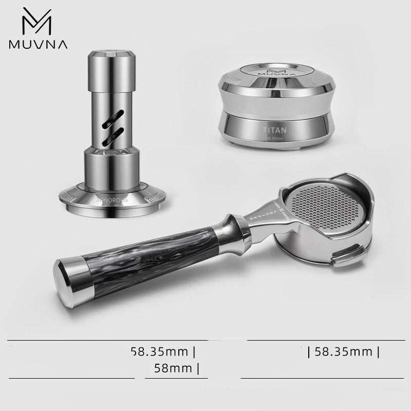 مكبس قهوة Muvna مقاس 58.35mm ستانلس ستيل بضغط ثابت.