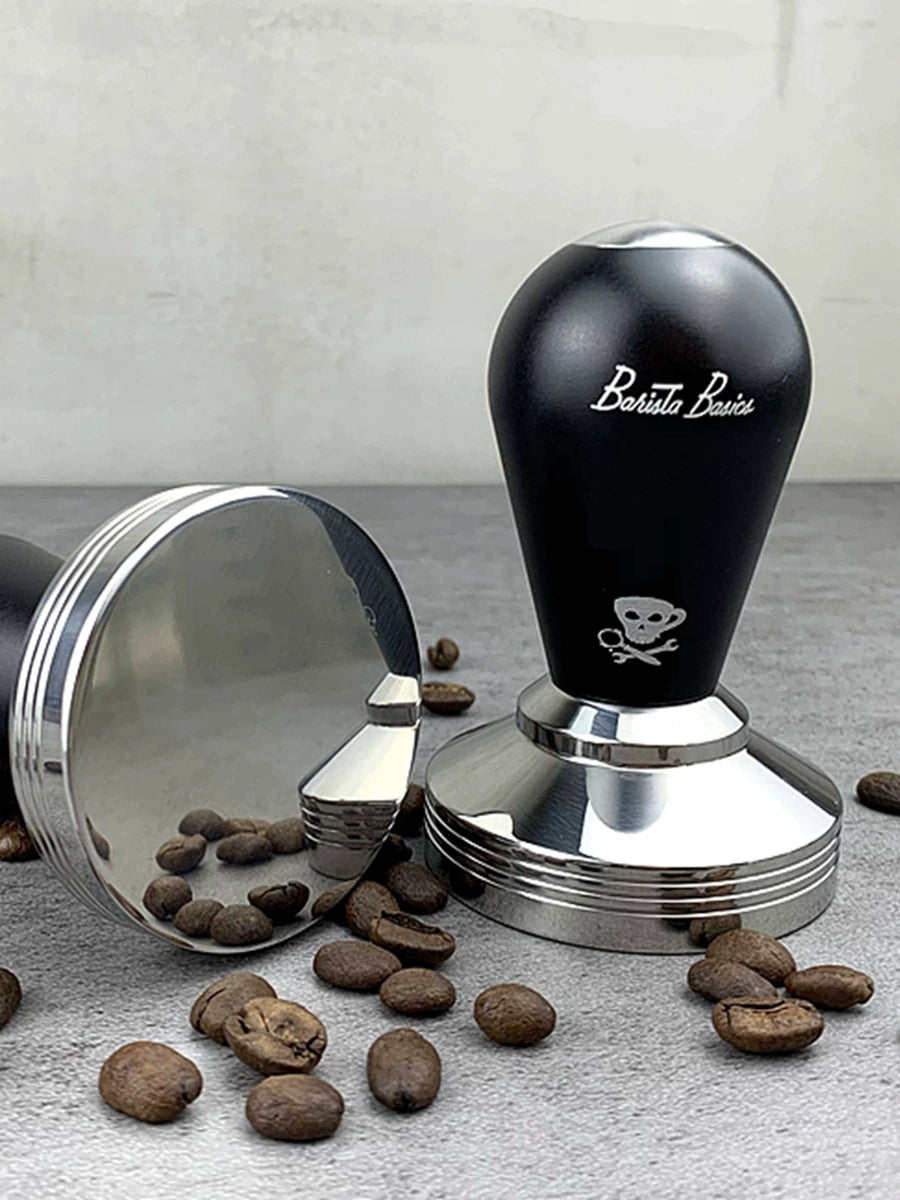 EP espressopart Devil Skull Professional Espresso Powder Hammer Press Filled 58.35 Stainless Steel