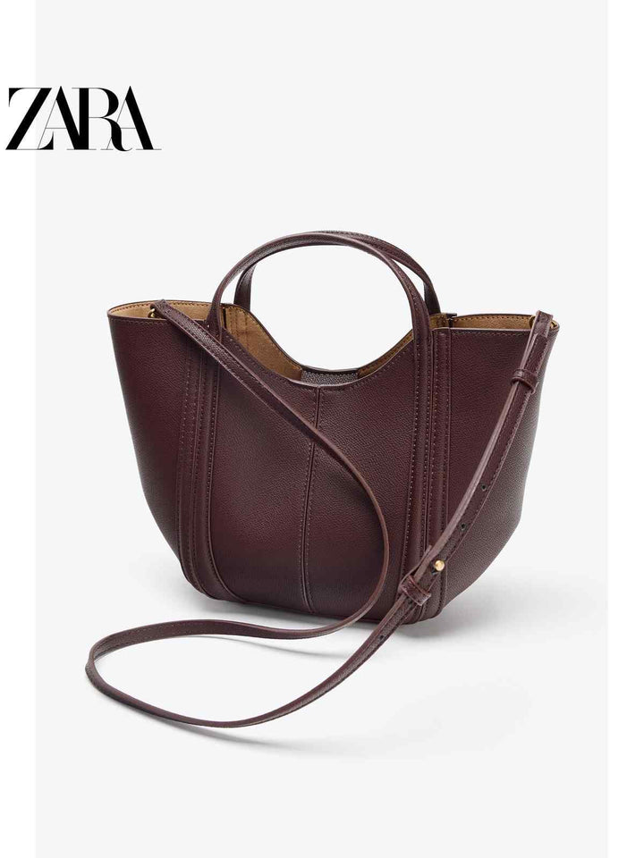 ZARA2025 Autumn New Women's Bag Thread Decoration Mini Casual Handbag Crossbody Bag 6392610 624