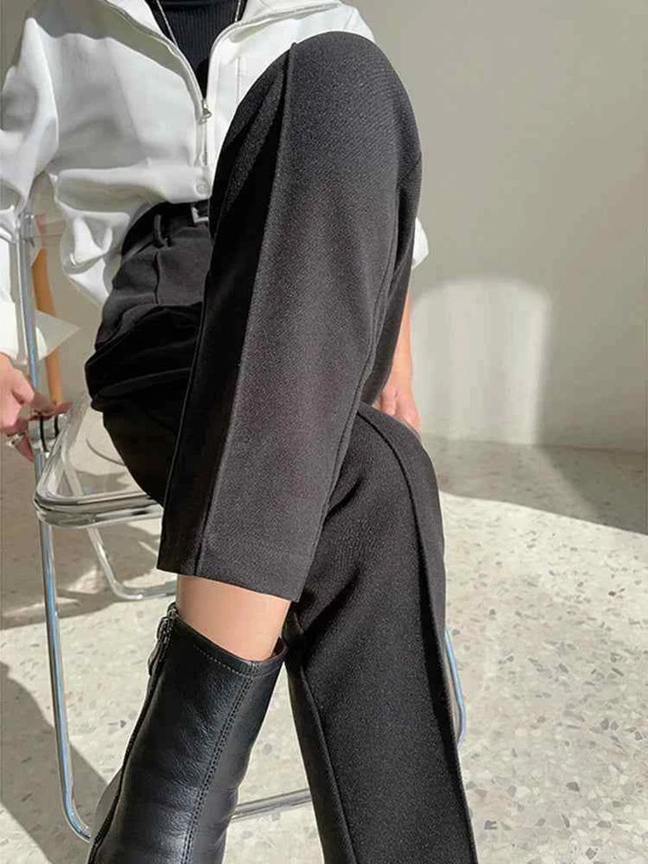 comfortable classic cut black formal pants for women with luxurious fabric and elegant style