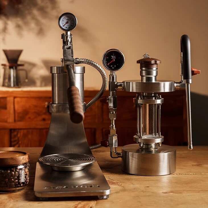 Aleman Espresso 5 ماكينة يدوية احترافية بضغط متغير.