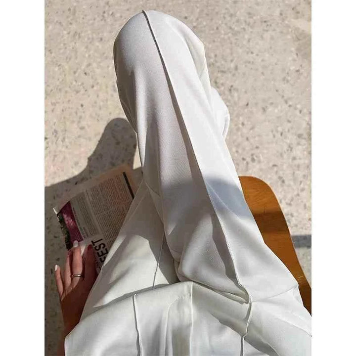 white formal pants with classic comfortable fit and premium fabric for women