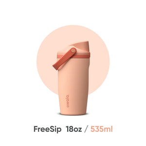 كوب ماء معزول من اوالا باللون الخوخي سعة 18oz