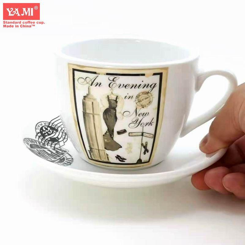 طقم أكواب YAMI قهوة سيراميك بتصاميم مدن عالمية ومميزة.