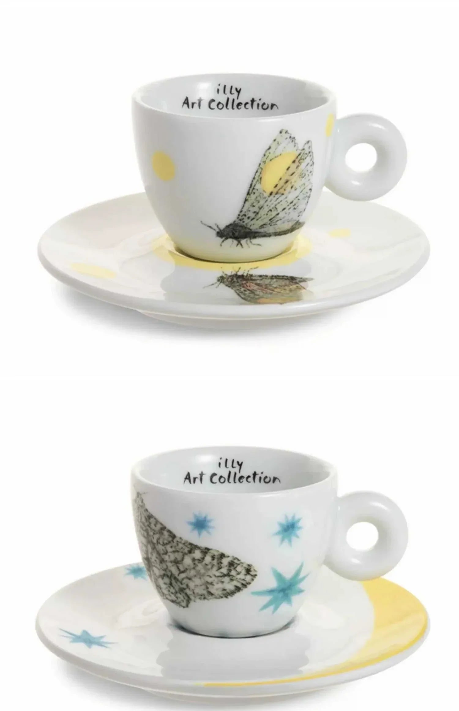 illy 2012 Kiki Smith Butterfly Star Collection Cup Set.