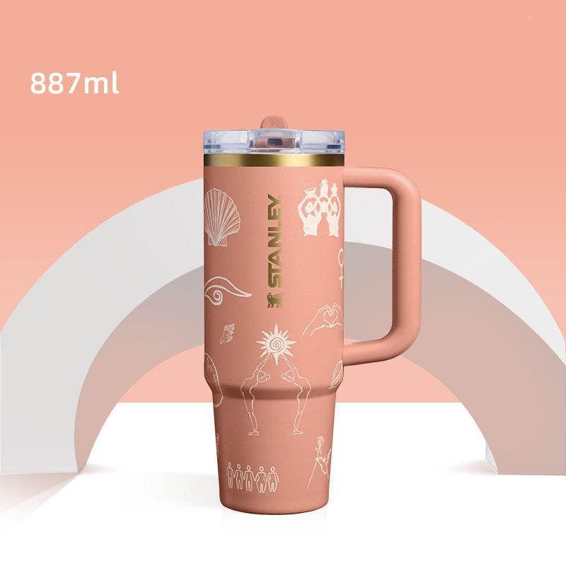 Stanley Tumbler كوب ستانلي الأصلي بأشكال فنية ونقوش مميزة ✨🎨.