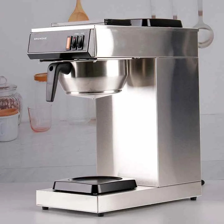 ماكينة قهوة أوتوماتيكية تجارية CAFERINA RH330 بتصميم ستانلس ستيل لتحضير القهوة الأمريكية والشاي
