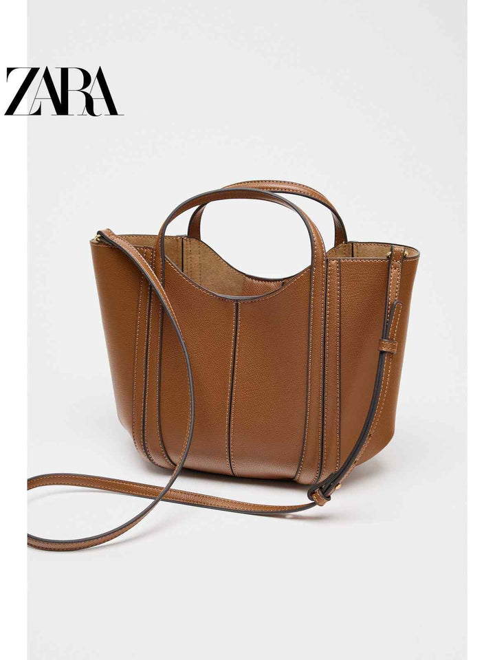 ZARA2025 Summer New Women's Bag Thread Decoration Mini Casual Handbag Crossbody Bag 6332510 709