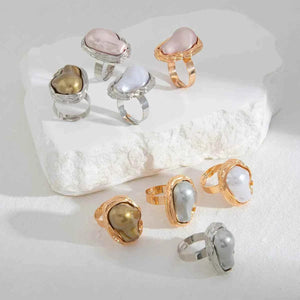 خاتم نسائي بتصميم Baroque Pearl عتيق وألوان متعددة.