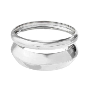 Metallic glossy curved bracelet | مجموعة سوار معدني لامع منحني موضة 2025.