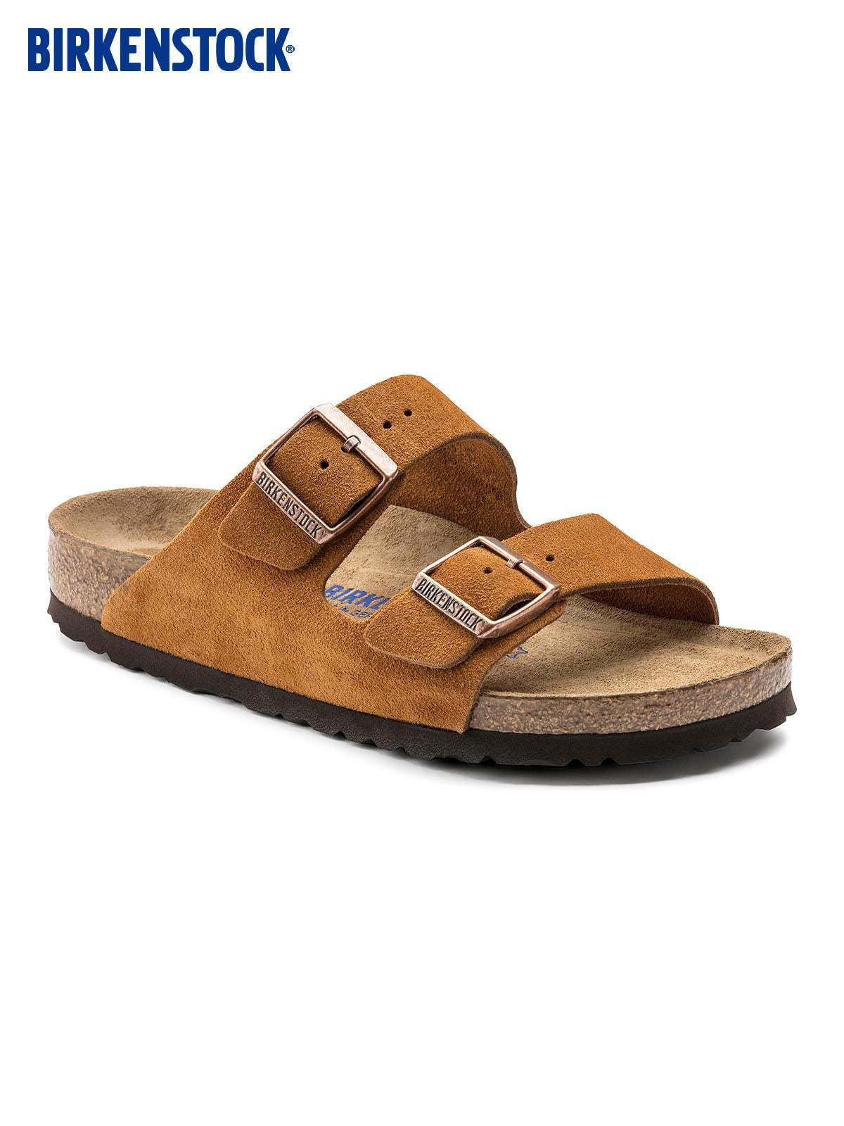 BIRKENSTOCK  Arizona double-buckle slippers.