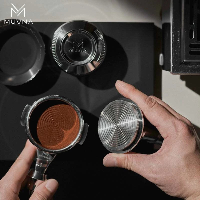 MUVNA Espresso Bottomless Handle and Press Ring Set.