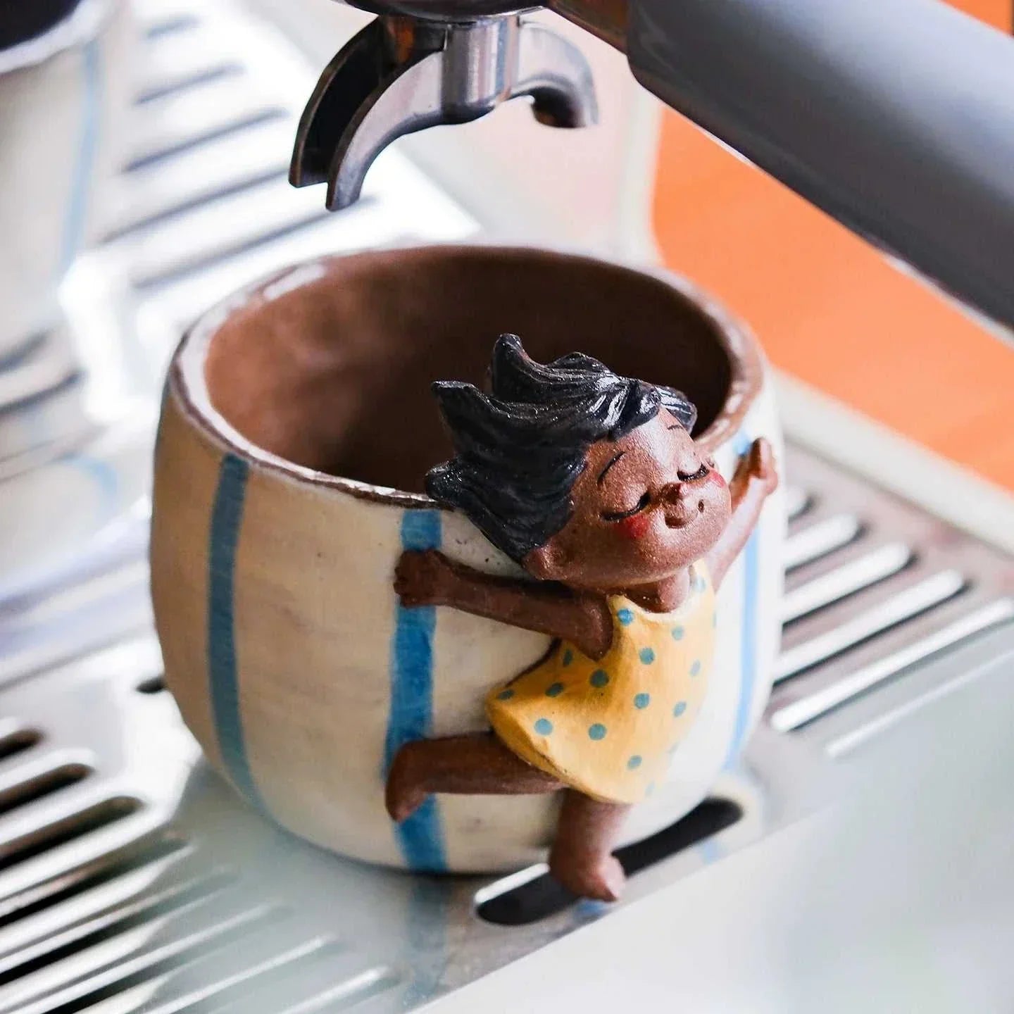 Yifang black coffee cup cute صناعة يدوية.