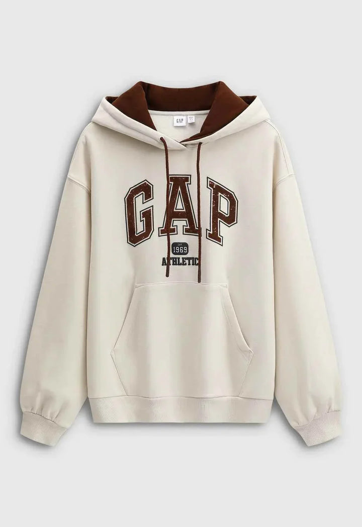 هودي Gap كلاسيك أصلي كاجوال بقماش ناعم وتصميم كلاسيكي مع غطاء رأس وجيب أمامي