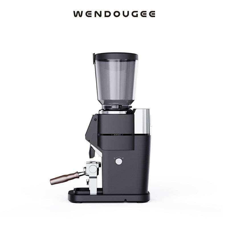 مطحنة قهوة WENDOUGEE Ares بشاشة IoT ووزن تلقائي - لون أسود.