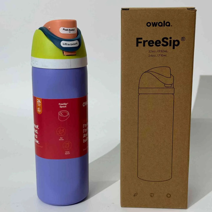 Owala Thermos CupKitty Limited Edition with FreeSip dual spout, leak-proof, stainless steel, keeps drinks cold 24 hours, BPA-free, portable and easy to clean