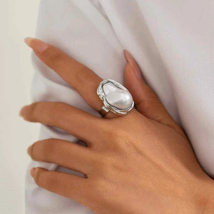 خاتم نسائي بتصميم Baroque Pearl عتيق وألوان متعددة.