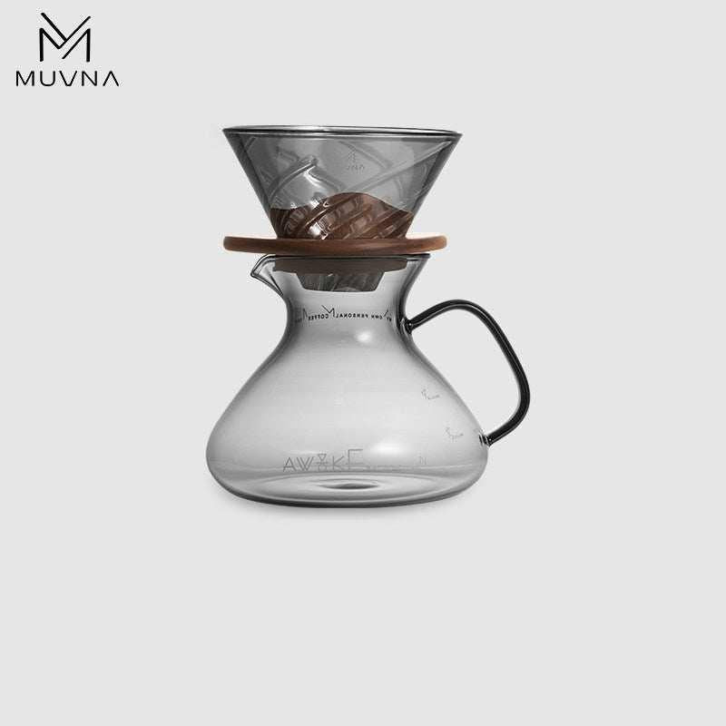 طقم قمع ترشيح زجاجي مع سيرفر Muvna بتصميم عاكس 450ml.