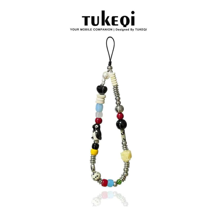 قلادة يدوية أصلية خرزية عالية الجودة سلسلة هاتف محمول سلسلة كاميرا مع خرزة أرنب من طراز Rabbit can seven original