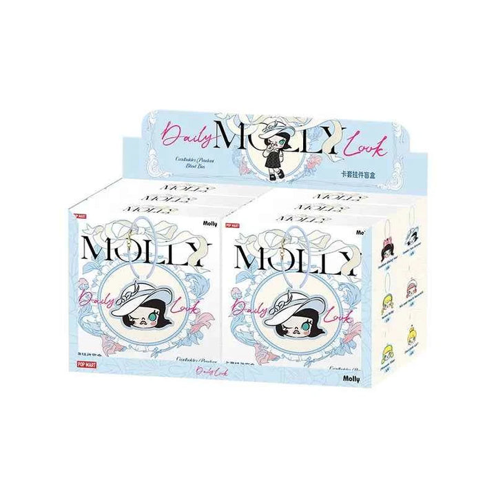 POPMART حامل بطاقات Molly Daily Look بتصميم شخصيات مجسم ولطيف.