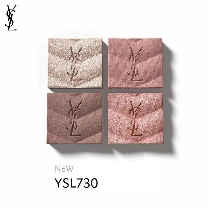 YSL Couture Color Eyeshadow palette with four shimmering neutral shades embossed with YSL logo