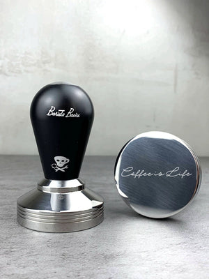 EP espressopart Devil Skull Professional Espresso Powder Hammer Press Filled 58.35 Stainless Steel