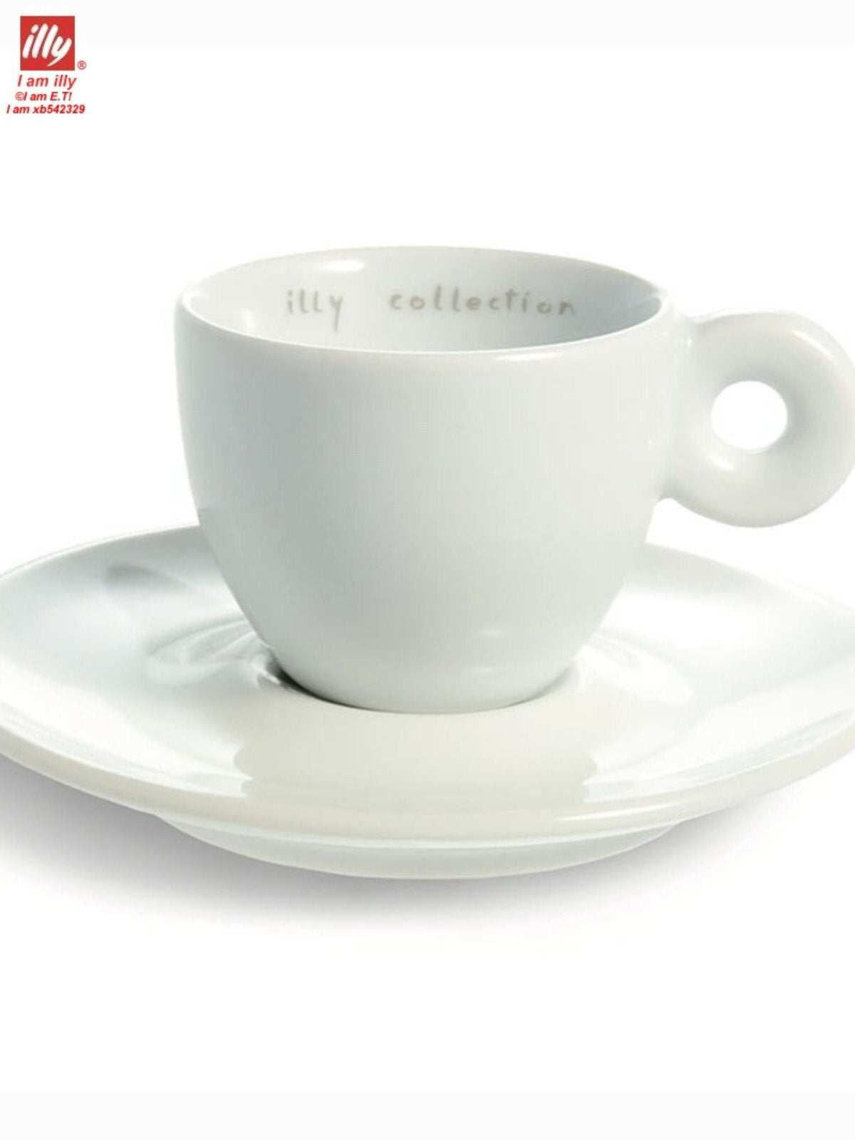 طقم أكواب Espresso من illy بتصميم Art Collection أبيض.