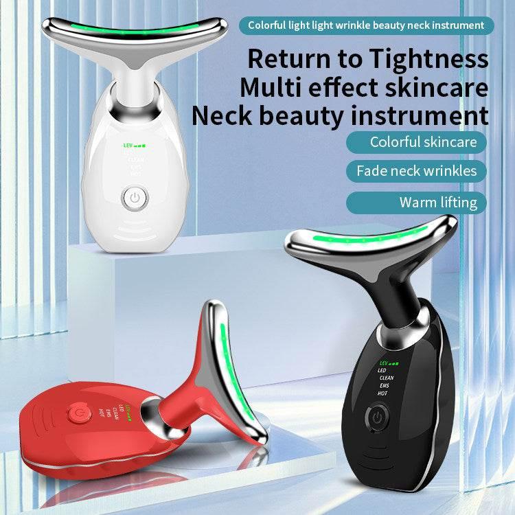 جهاز Skin Care لشد الرقبة وإزالة التجاعيد بتقنية EMS و LED.