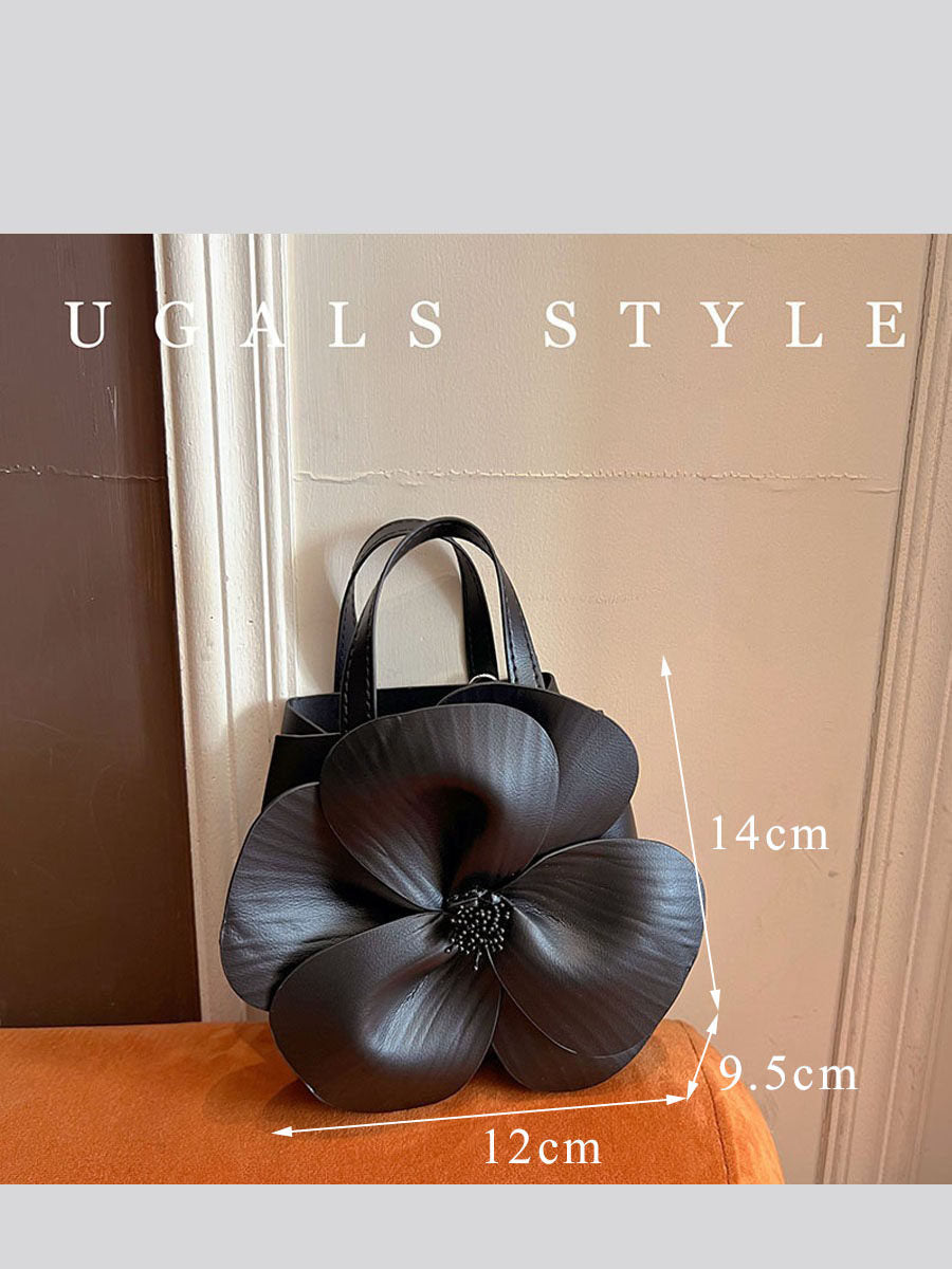 حقيبة يد Bucket Bag بتصميم زهرة 3D مميزة UGALS French