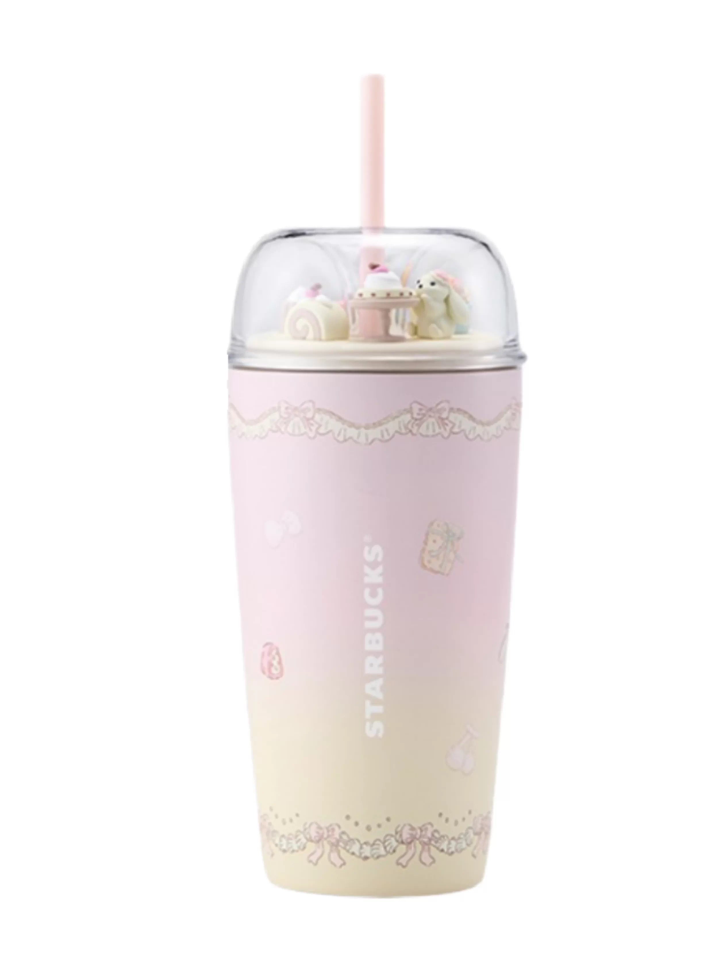 Starbucks Cup 2026 Summer Dessert Party Cute High-Appearance Adult Office Desktop Stainless Steel Straw Cup