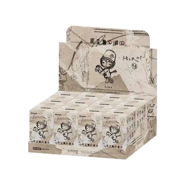 POPMART Hirono Echo Series collectible figures display box with 12 blind boxes.