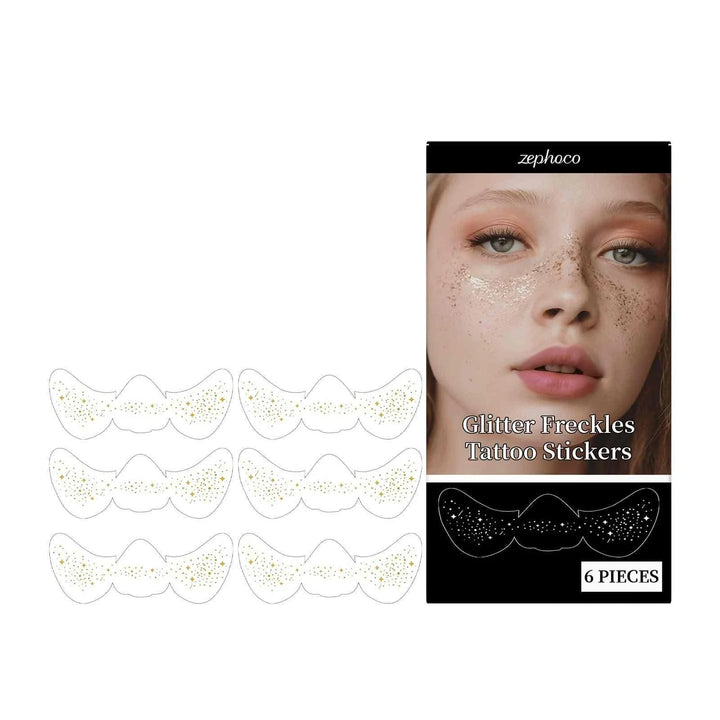 Taylor Swift Makeup Patches glitter freckles tattoo stickers set with 6 pieces for a bold, sparkling look