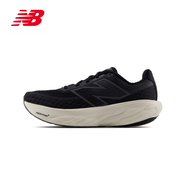 Black New Balance Fresh Foam X 1080 v14 running shoe with cushioned sole and breathable mesh upper