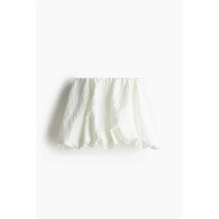 HM short skirt with puffy hem, gathered waist, and hidden elastic.