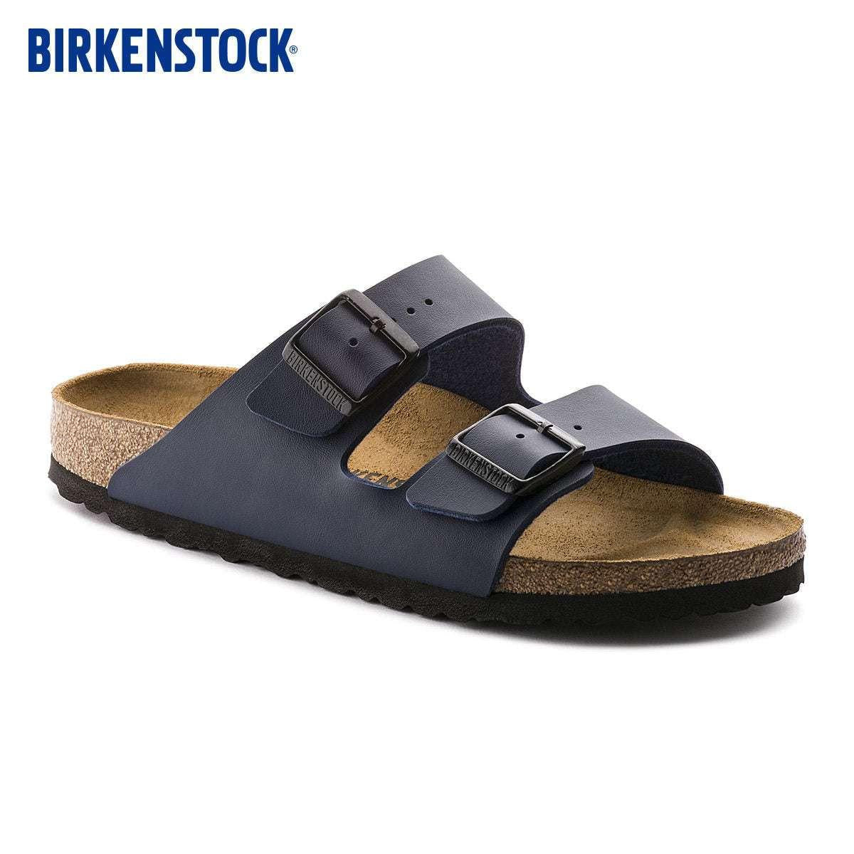 BIRKENSTOCK  Arizona double-buckle slippers.