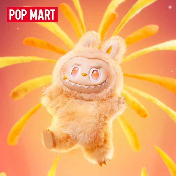 Pop Mart x LABUBU high energy series plush toy with vibrant colors, smiling face, and playful design.